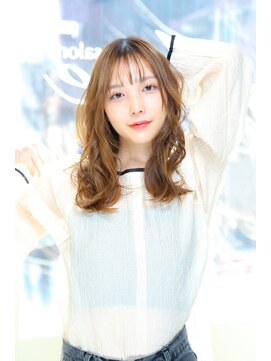 アエレ(Aere) 【Aere池袋】シースルーバング×エアリー×ヌードベージュ☆小林