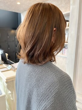 キャアリー(Caary) 福山人気外ハネくびれミディイルミナカラー艶髪マロンベージュ夏