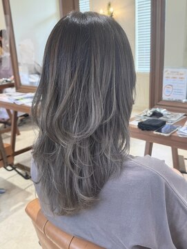 ヘアアンドライフ リー 山形北店(Re...) 韓国風ロングレイヤー/ブリーチ/ダブルカラー/20代30代40代