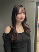 札幌韓国ヘア 暗髪ラベンダーレイヤーカット