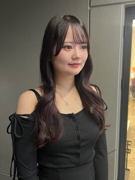 ポール(pole) 札幌韓国ヘア 暗髪ラベンダーレイヤーカット