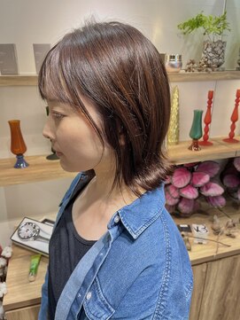 リミックス 南国店(remix) 【髪質改善】秋感ピンクブラウン/くびれボブ♪