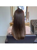 艶髪ストレート×セミロング×ベージュ×髪質改善【広島】