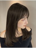 レイヤーカットボブグレージュブリーチ無し