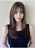 レイヤーカットワンカール小顔ワイドバングイメチェン