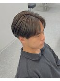センターパートグレージュ