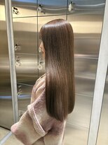 オーガニック リブ 川越(organic+live)&nbsp;20代30代艶感ストレート髪質改善カラーオリーブベージュ