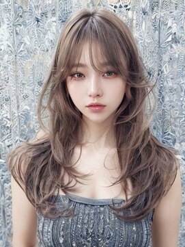 オリンテ バイ レシッド 表参道(orente by rcid) 韓国レイヤーロング美髪グレージュアッシュインナーグレージュ