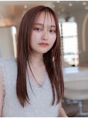韓国レイヤー顔周りカット透明感カラー髪質改善艶髪シースルー