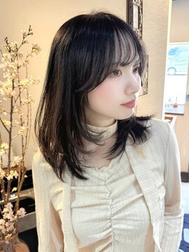 エクリュ(e'cru) ワンカールで完成◎顔周りレイヤーの時短ミディアム