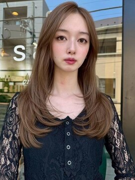 サンドレオ 新宿店(sand Leo) ミディアムレイヤーカット/ヘイリー/小顔/黒髪/髪質改善/新宿