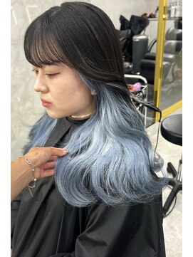 リア 大阪梅田(Ria) ~インナーカラー ペールブルー~【Ria 大阪梅田】