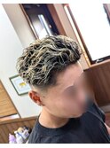 ハイライトパーマ & フェード