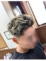 理創こすぎ ハイライトパーマ & フェード