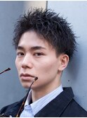原宿メンズパーマルーズショートアクティブショートツイスパ緩め