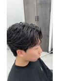 色気センターパート フェザーパーマ