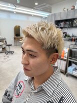 ITSUKI men's&nbsp;ホワイトブロンド×ラフアップバング