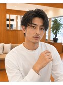 アップバングセンターパートスパイラル縦落ちスパイラル