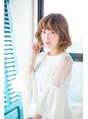 グラデーションカラー大人可愛くゆるパーマ