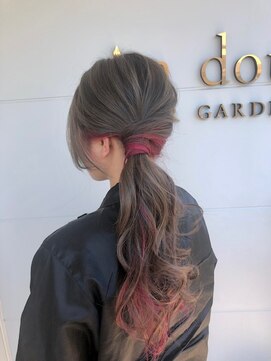 アンドゥー ヘア ガーデン(Andoux HAIR GARDEN) グレージュ×インナーカラー