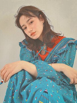 レジュアル(RESSUAL) フェザーバング こなれヘア  かきあげ  ヘーゼルベージュ