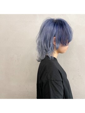 タグ(#tag) #スカイブルー×ポイントネイビー×ウルフ