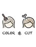 【color&cut】光色グレイカラー＆カット&ショートスパ　￥12500