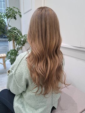 ラフランクリー(la frankly) ウェーブヘア/シアベージュ/バングカラー/シースルーバング