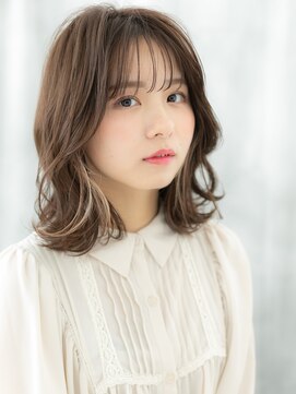 ドクターズ サロン ラブ(Dr's Salon LAB) イヤリングカラー外はねエアリーカールミディe古河20代30代40代