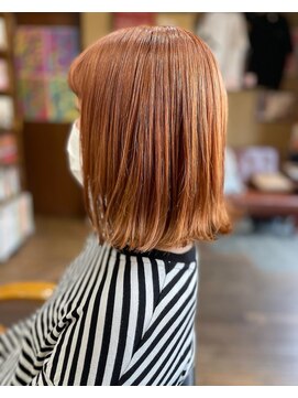 ヘア ロココ(hair LOCOCO) 切りっぱなしオレンジヘア