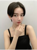 ★センターパート×ひし形ショートボブハンサムショート門口直詳