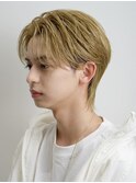 韓国ヘアカルマパーマコンマバングセンターパート黒髪ウルフ