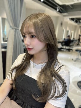 ユーフォリア 池袋東口駅前店(Euphoria) 【Euphoria MITSUKI】ミルクティーカラー×盛れる顔まわりカット