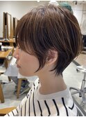 ★前下がりショートボブハンサムショートカットカラーパーマケア