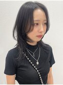 ミディアムウルフ　顔周りレイヤー