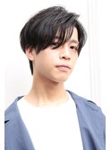 メンズカットニュアンスパーマ韓国マッシュダークアッシュ1104