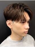 センターパートニュアンスパーマ韓国カルマパーマコンマヘア
