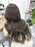 オリーブグレージュ イルミナカラー ブリーチなしダブルカラー
