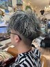 メンズツイストパーマ&シルバーブリーチ（ブリーチ2回）