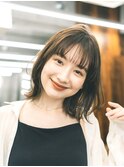 ボブ　ホワイトグレージュ　デジタルパーマ　チェリーブラウン
