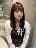 ミディアムレイヤーウルフレイヤー韓国ヘア広島美容院