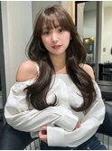 ミニウルフレイヤーカット顔周り前髪韓国ミディアムロング/大宮