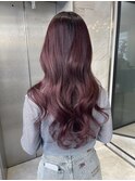 ブリーチなしダブルカラーでできるチェリーレッド！