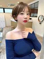 アンバー 池袋(amber)&nbsp;アプリコットオレンジ/ハイライトカラー/奥行きショート[池袋駅]