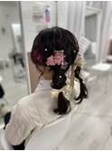 ツイン編みおろし♪