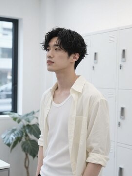 エイチ メンズ(H) メンズツイストパーマフェザーパーマスパイキーショート