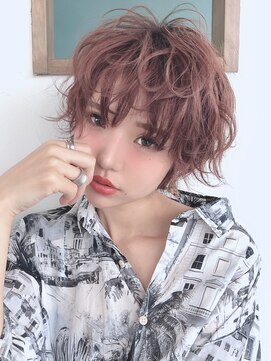 ベルヘアーデザイン 堺東(Belle hair Design) 韓国風ショートヘアオリーブグレージュ堺東20代30代40代50代