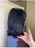ブリーチありブルーブラック