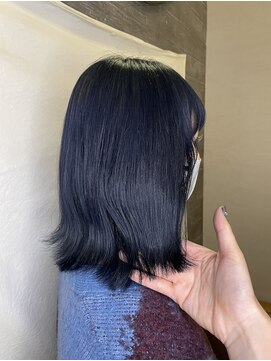 スピン ヘアー 烏丸店(Spin hair) ブリーチありブルーブラック