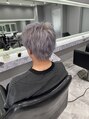 アグ ヘアー ウヌ 学園前店(Agu hair unu)&nbsp;メンズハイトーン［パープル×シルバー］